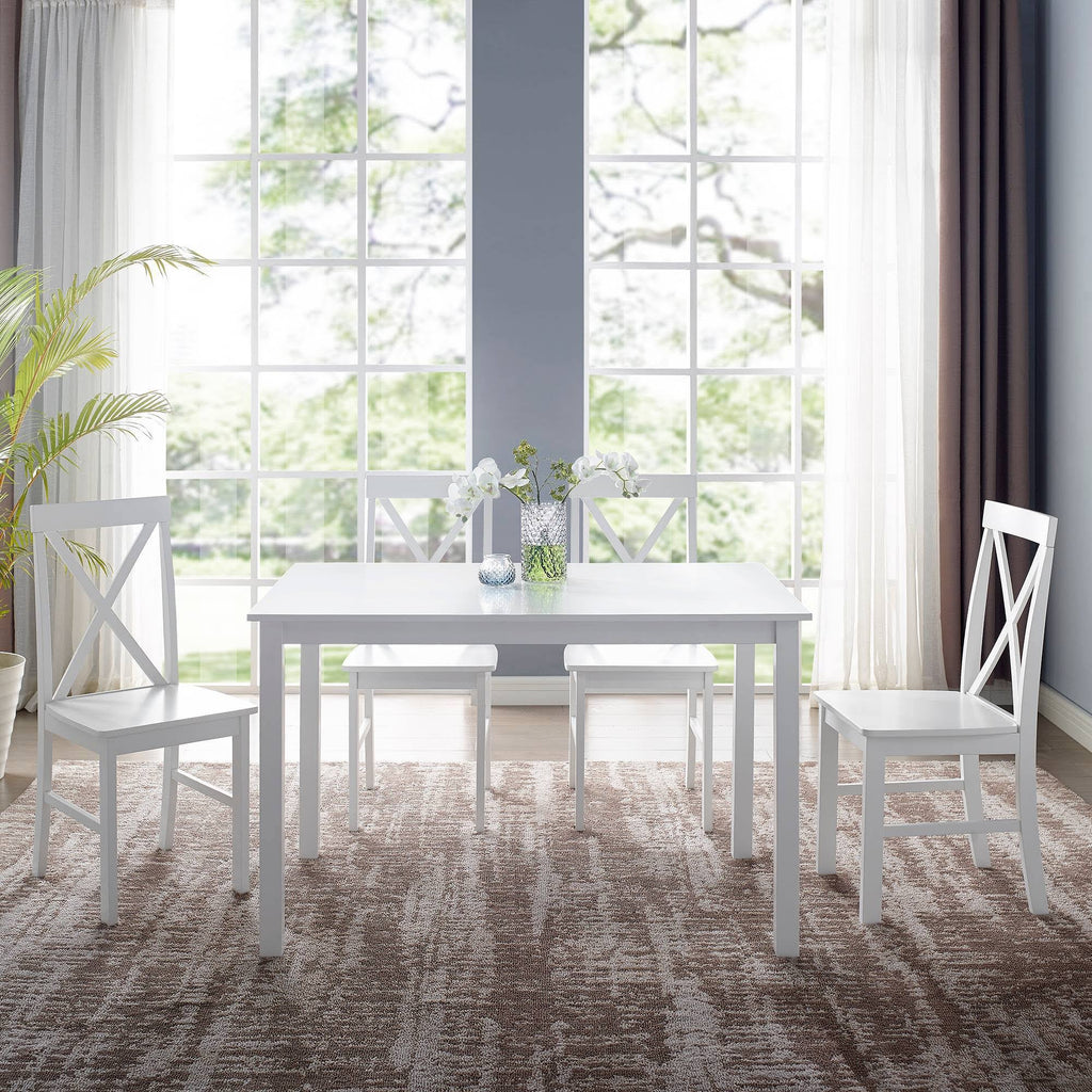 White Farmhouse Dining Set Q434