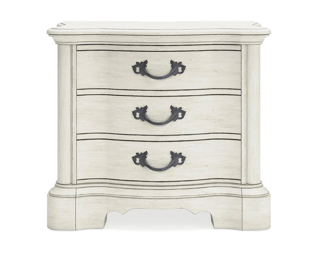 Antique White 3 Drawer Nightstand B71161