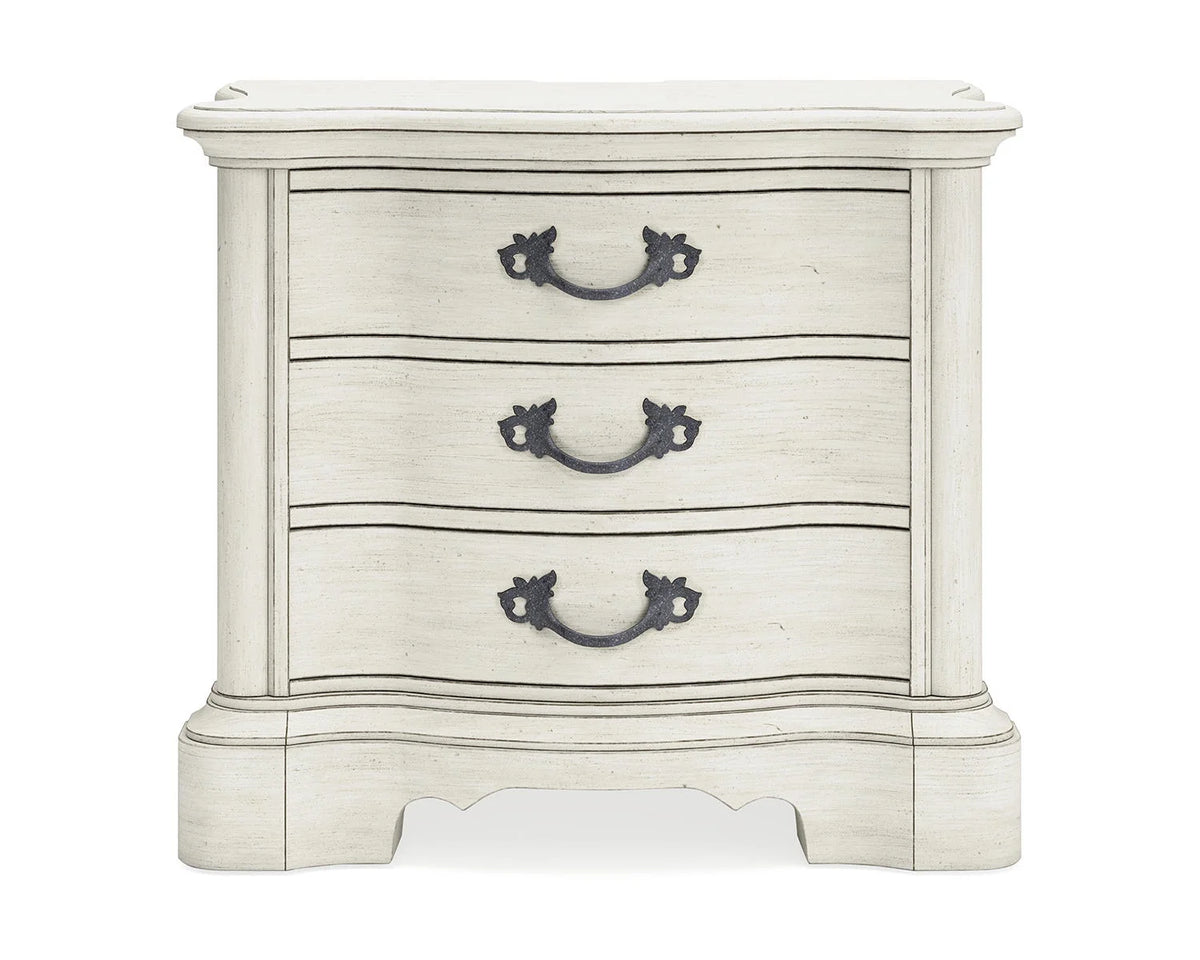 Antique White 3 Drawer Nightstand B71161
