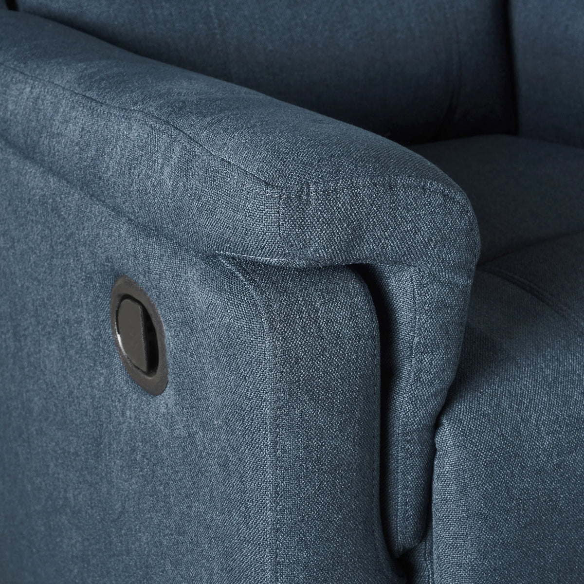 Navy Blue Fabric Tufted Swivel Glider Recliner U3341