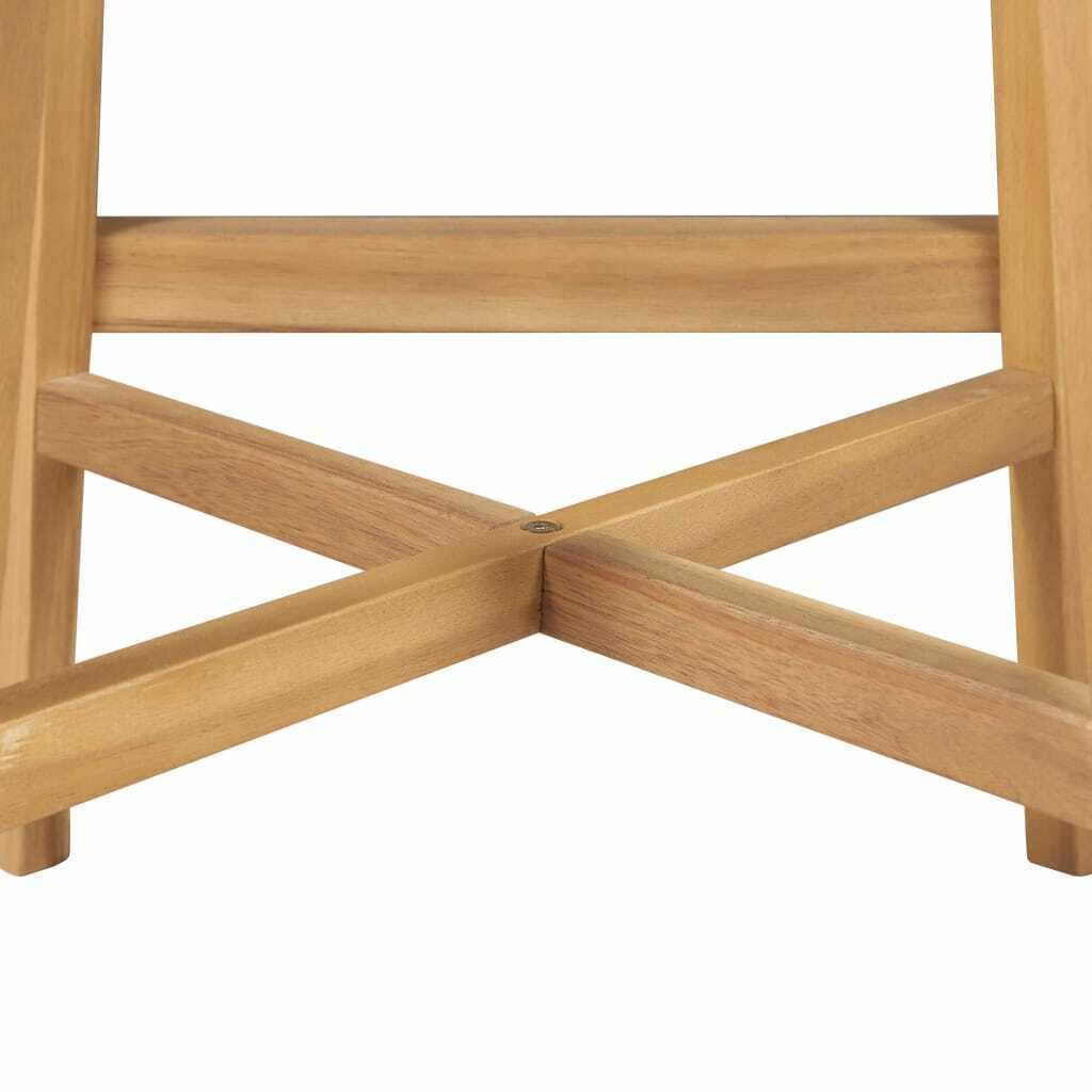 2 Pcs Poly Rattan Solid Acacia Wood Bar Chairs M3644