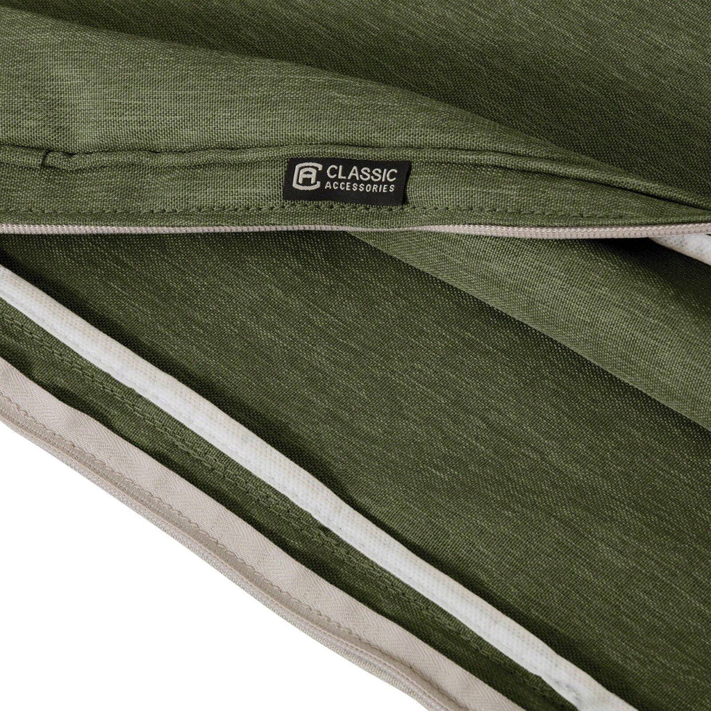 Heather Indigo Blue 42"W x 18"D x 3"T Patio Cushion with Water Resistant Backing X563291