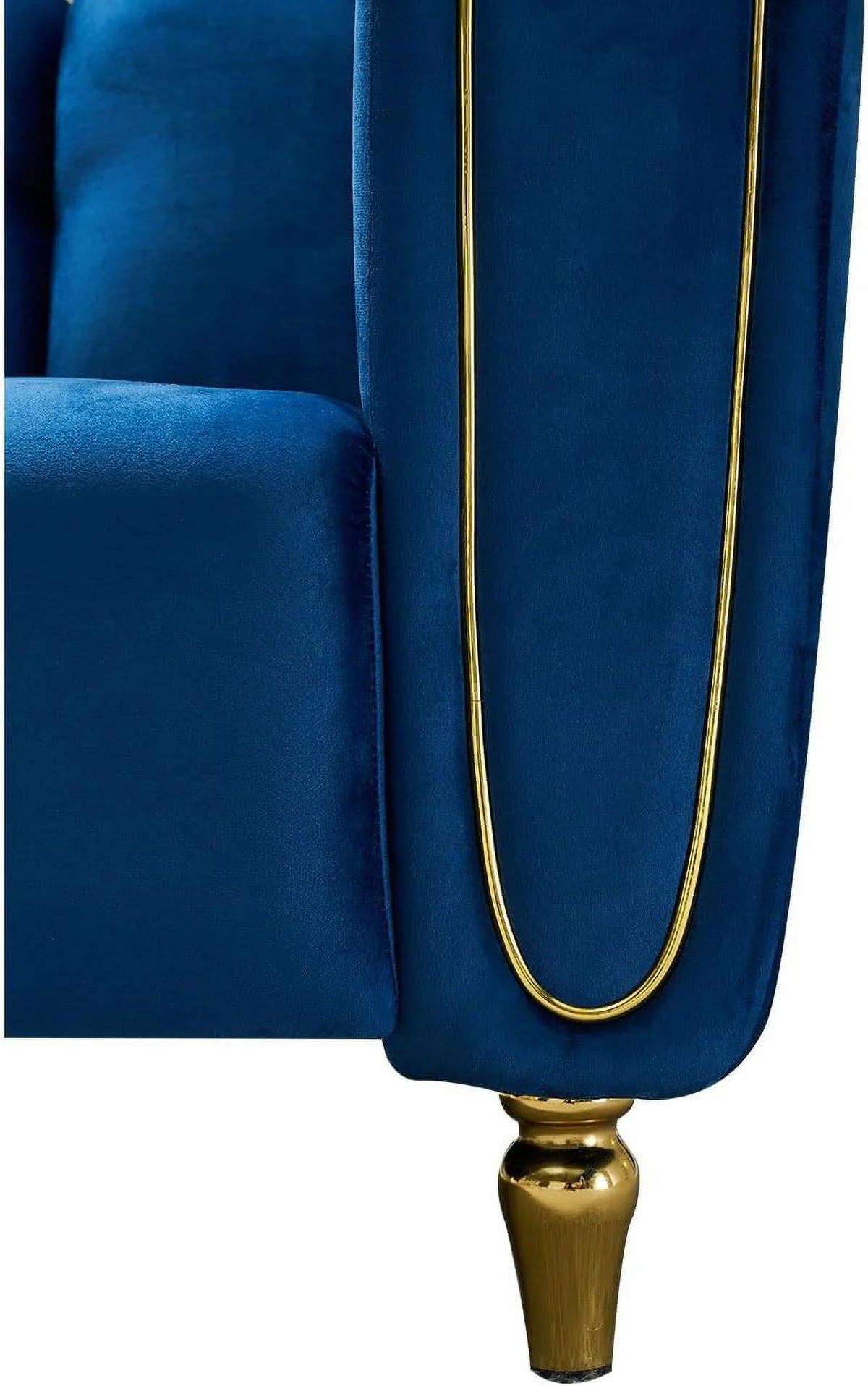 Blue Velvet 3-Seat Tufted Sofa N64518