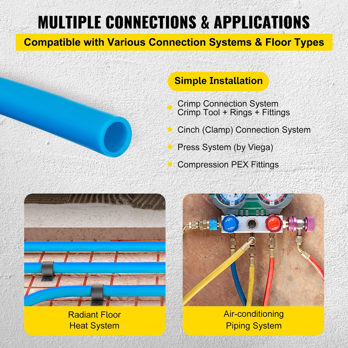 1 inch 300FT Flexible Pex Pipe Coil Blue M78945