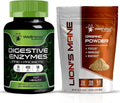 Digestive Enzymes Capsules 5 Billion CFUs Lions Mane Powder 2000mg H51108