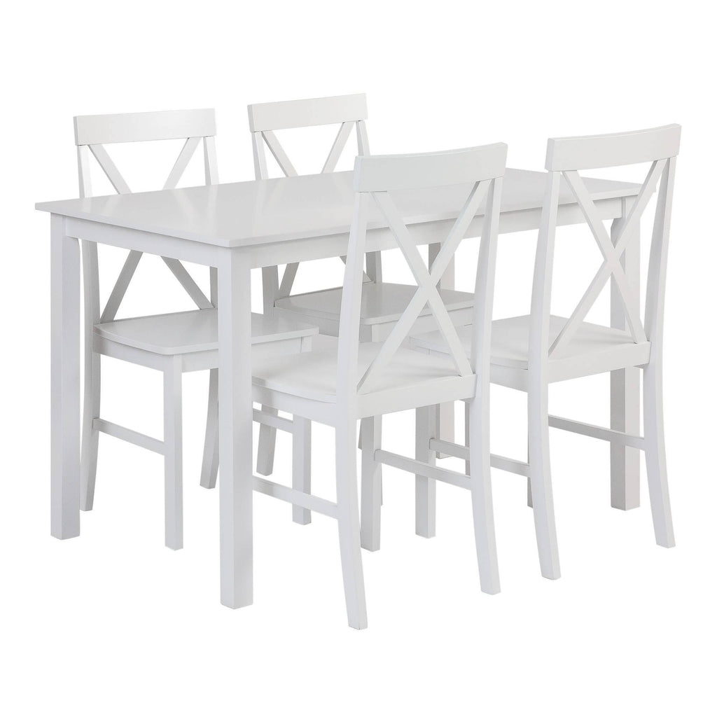 White Farmhouse Dining Set Q434