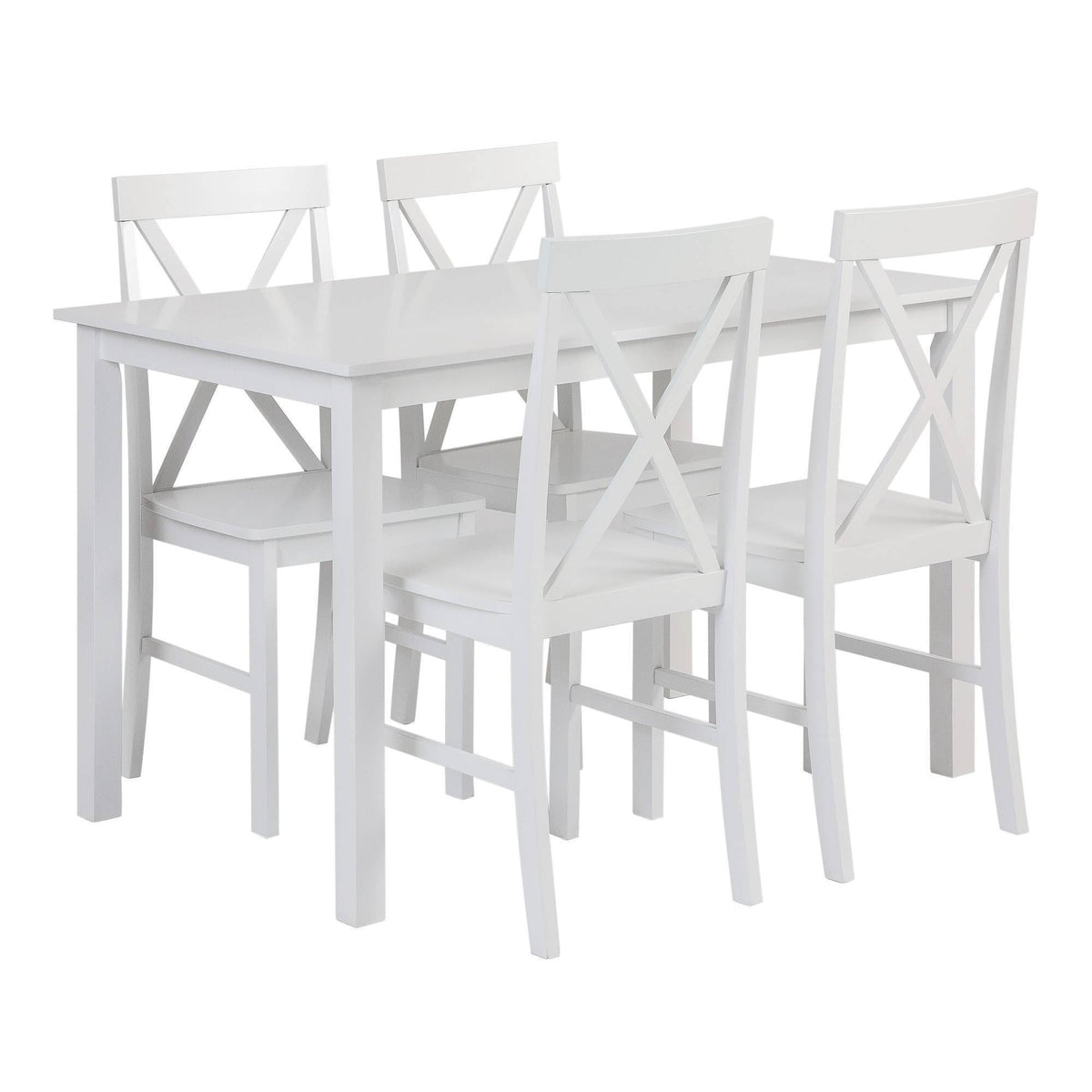 White Farmhouse Dining Set Q434