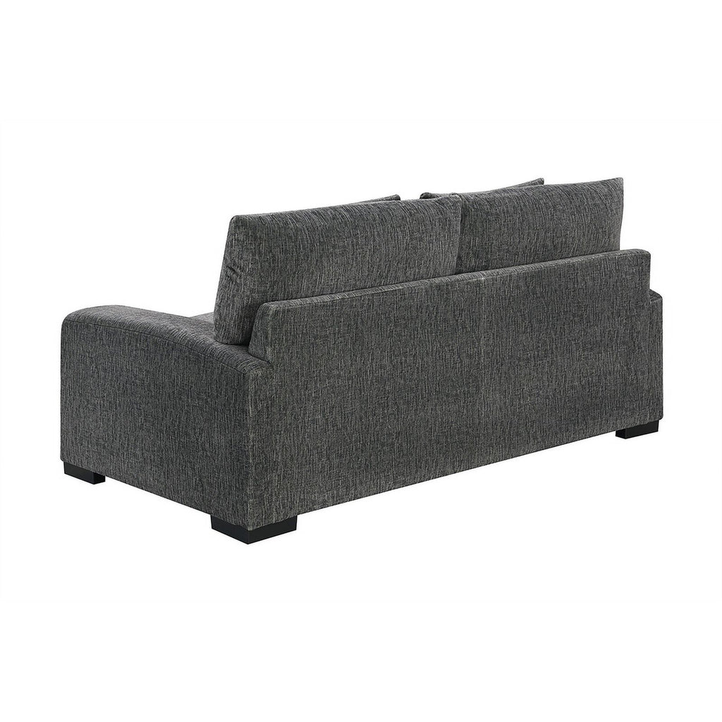 Gray Soft Microfiber Loveseat I633437