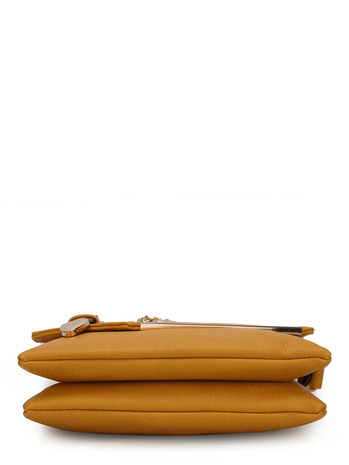 Mustard Vegan Leather Crossbody Bag D4752