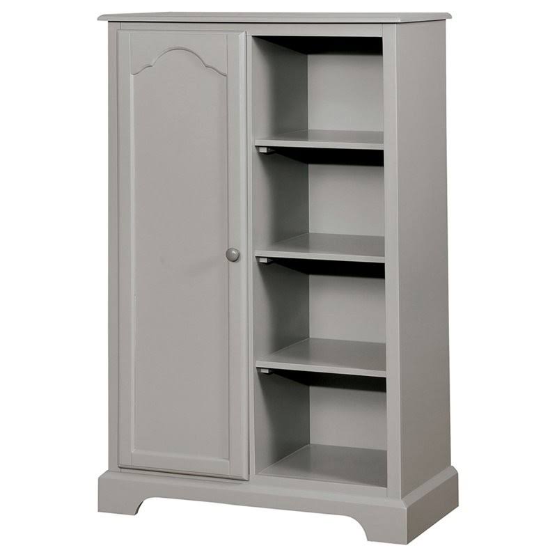 Solid Wood 4-Shelf Closet Storage in Gray J983223