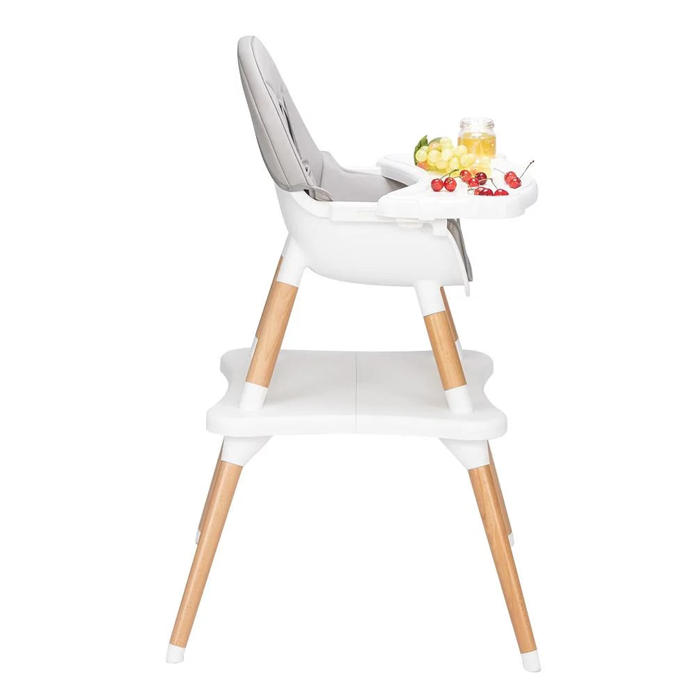 Wooden Gray Convertible High Chair O5247