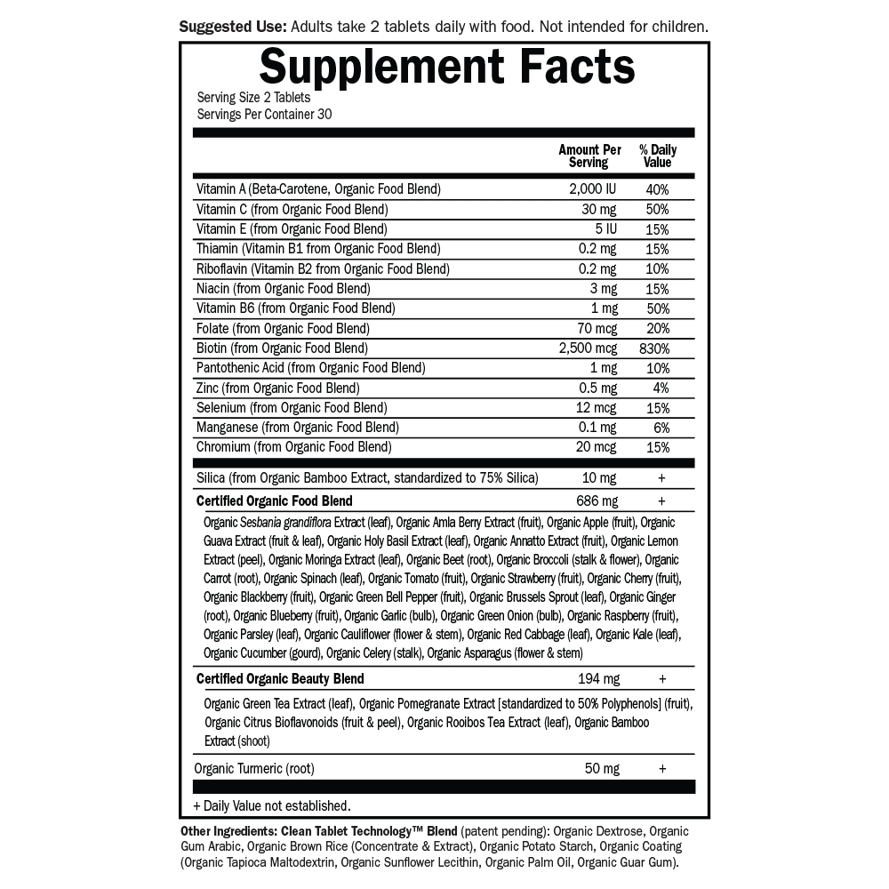 Organic Plant Collagen Builder 60 Tablets L2576