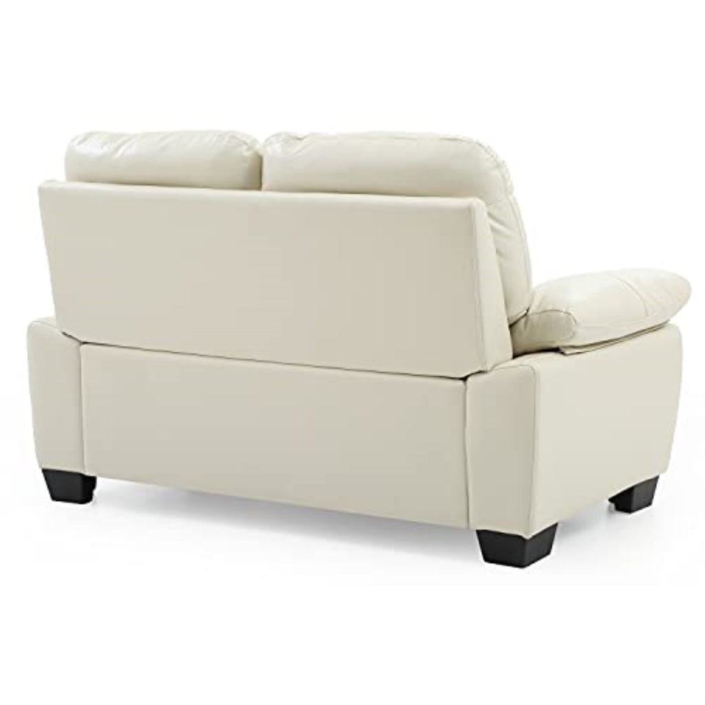 Faux Leather Loveseat in Pearl S856656