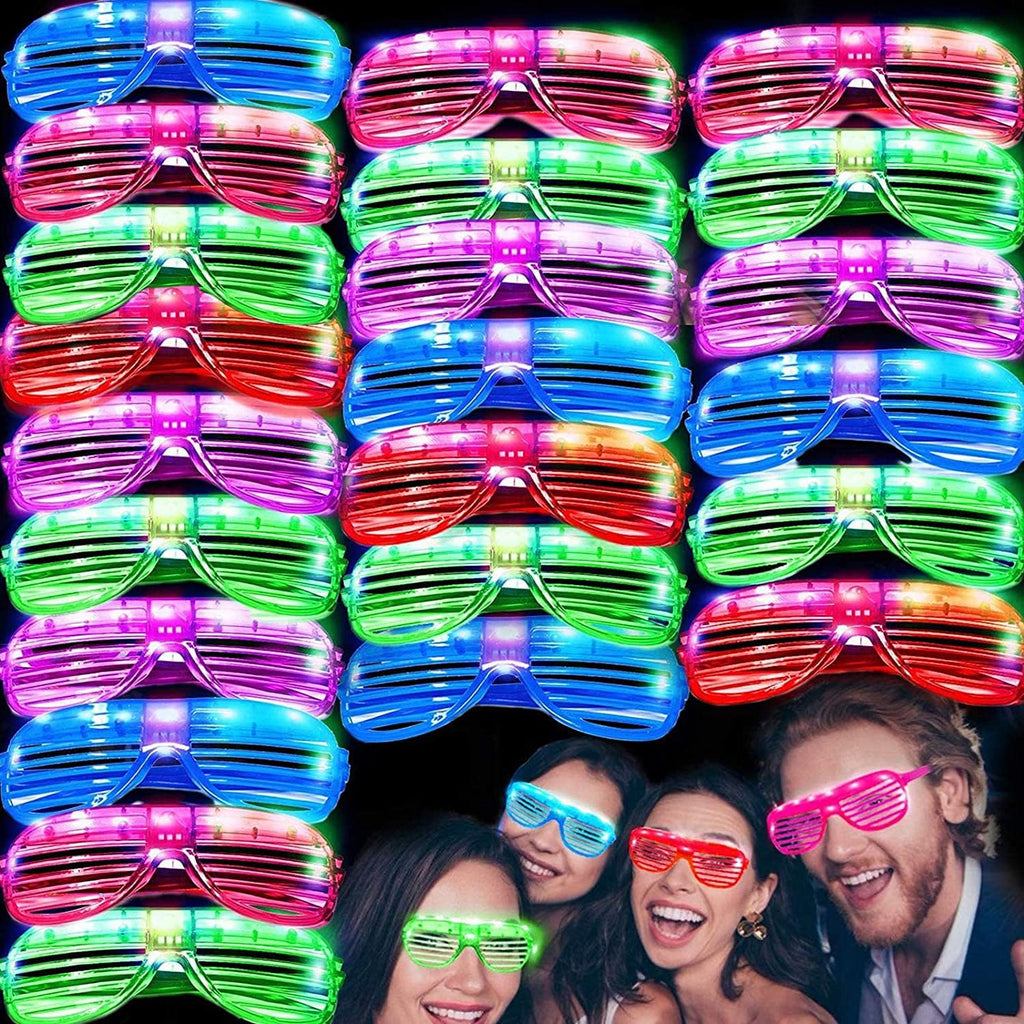 50 Pack LED Glow in The Dark Party Glasses A367