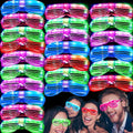 50 Pack LED Glow in The Dark Party Glasses A367