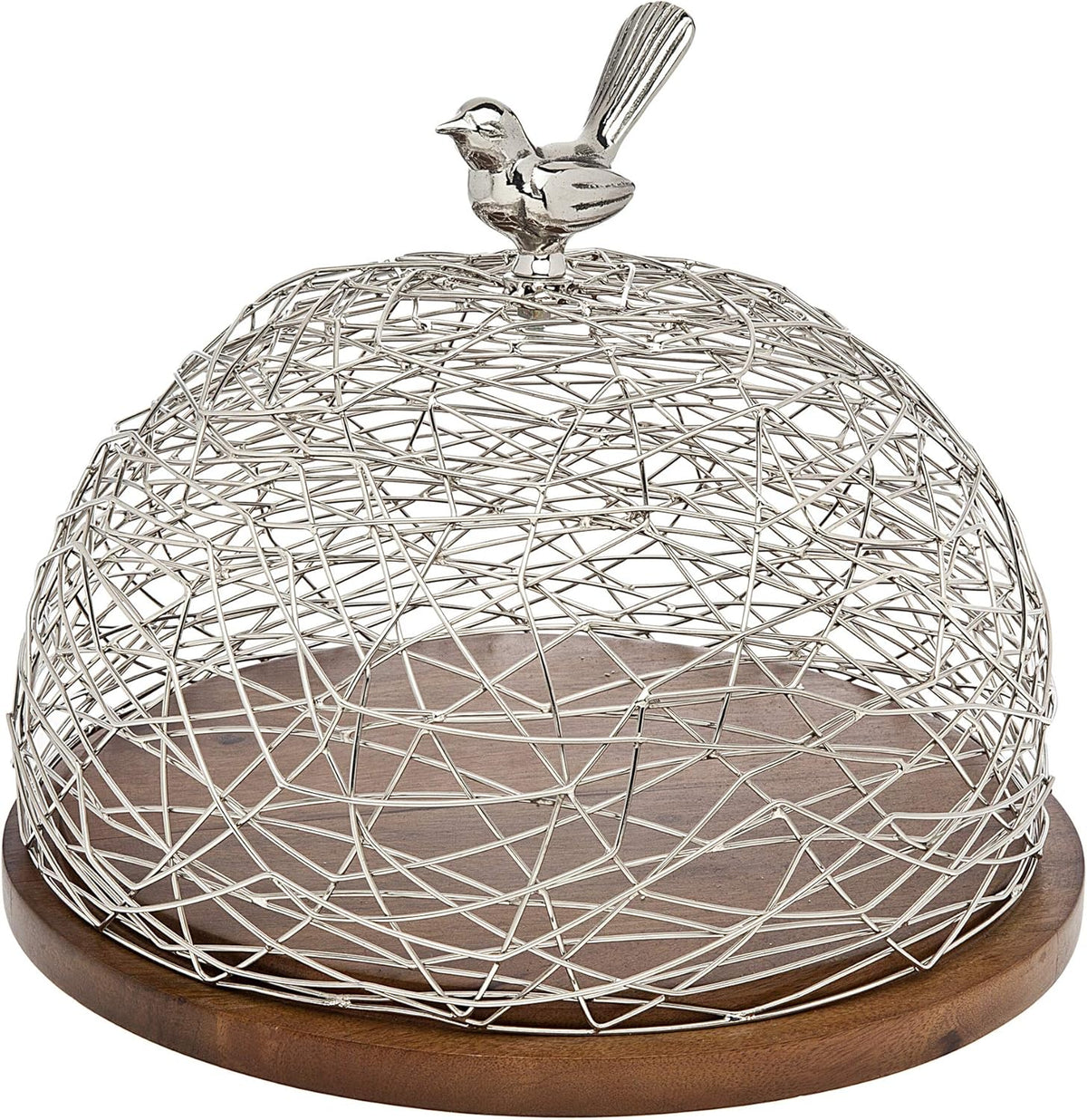 Wood Cake Tray with Nest Dome Platter Server Pack of 2 R387