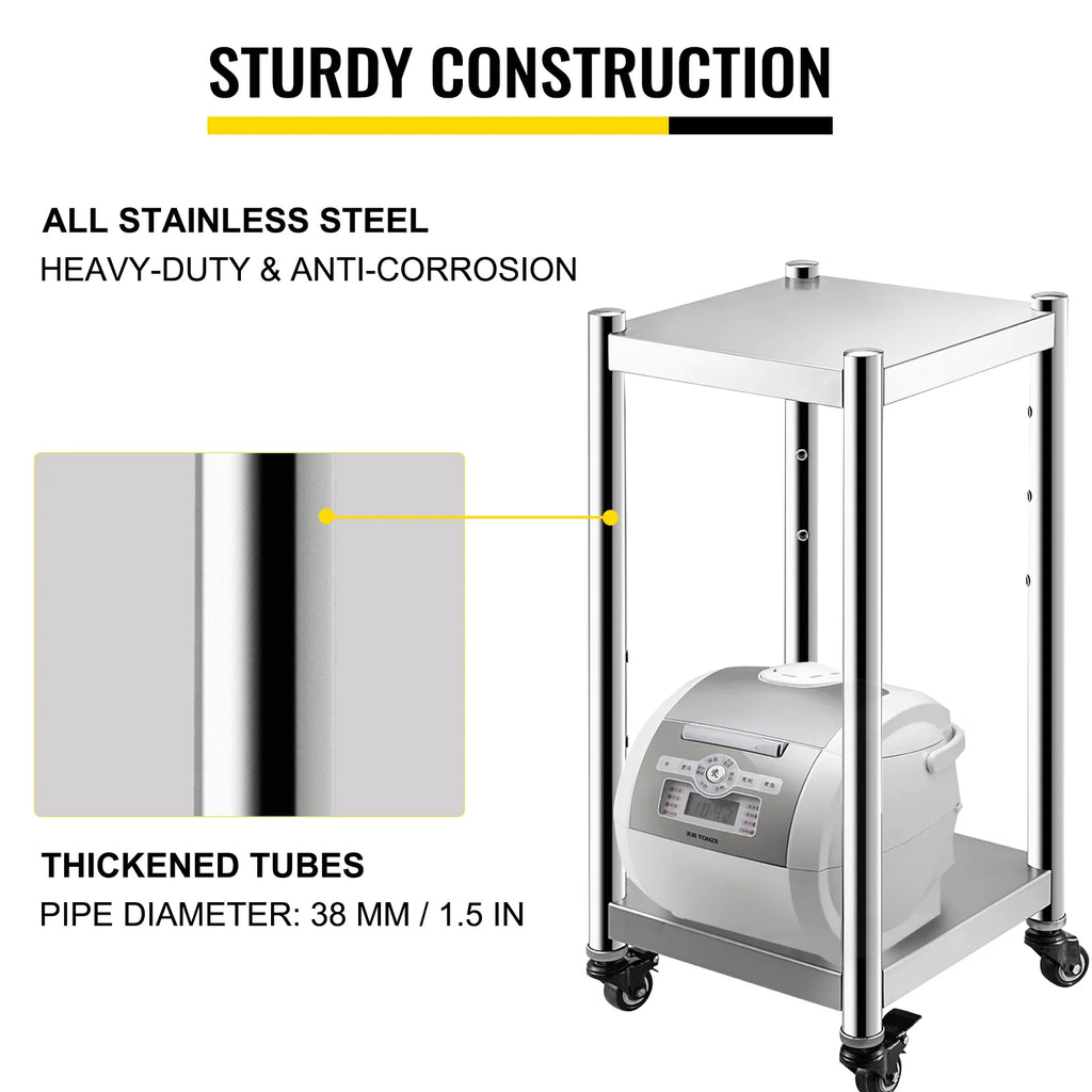 Rice Warmer Stand 14" with Wheels Two Brakes S920295