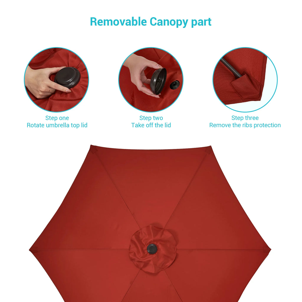 7.5 FT Outdoor Patio Market Umbrella with Tilt Button I5173