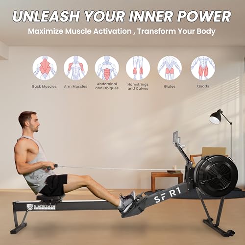 Indoor Wind Resistance Rowing Machine with LCD Display H478