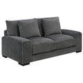 Gray Soft Microfiber Loveseat I633437