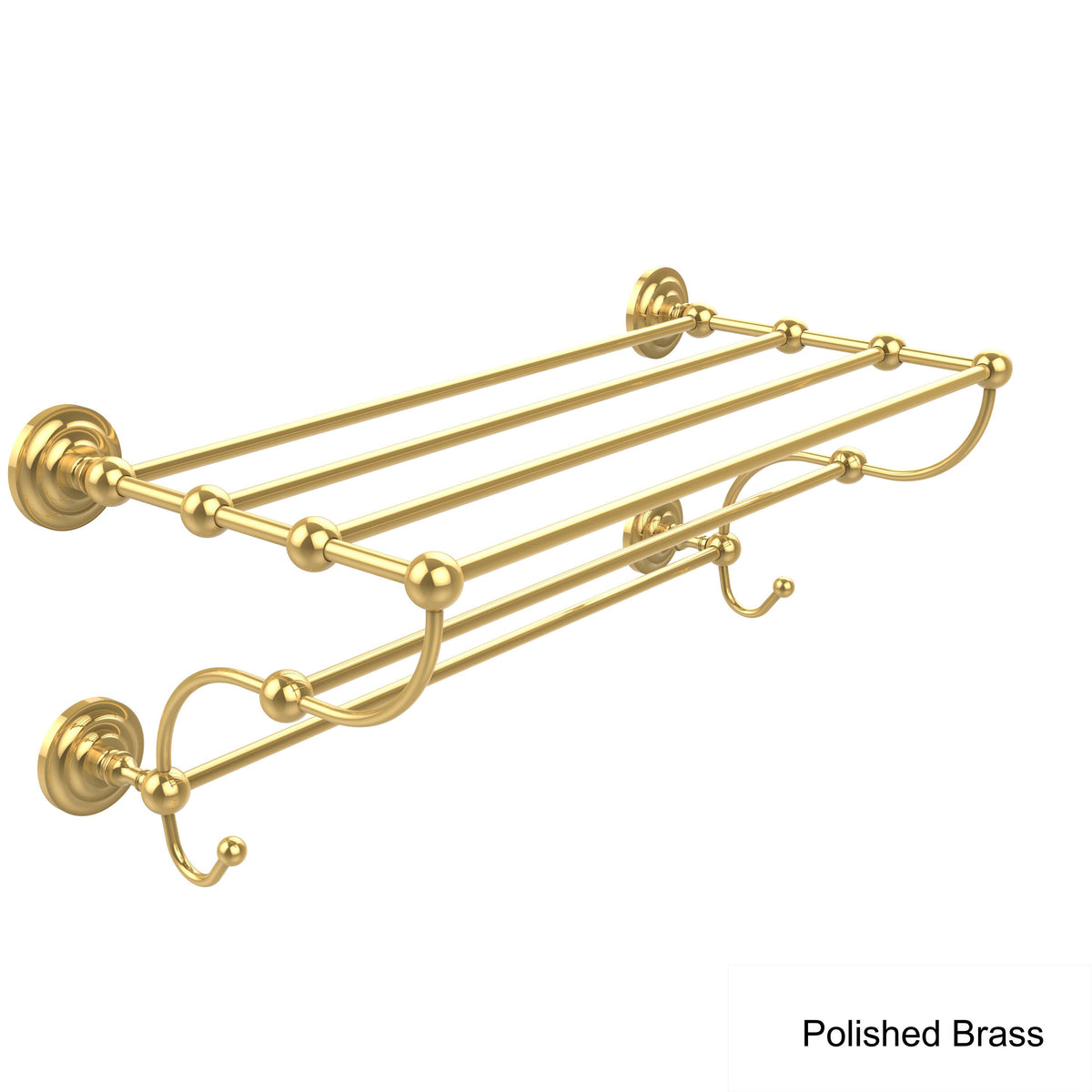 Antique Brass Train Rack Towel Shelf Q4210