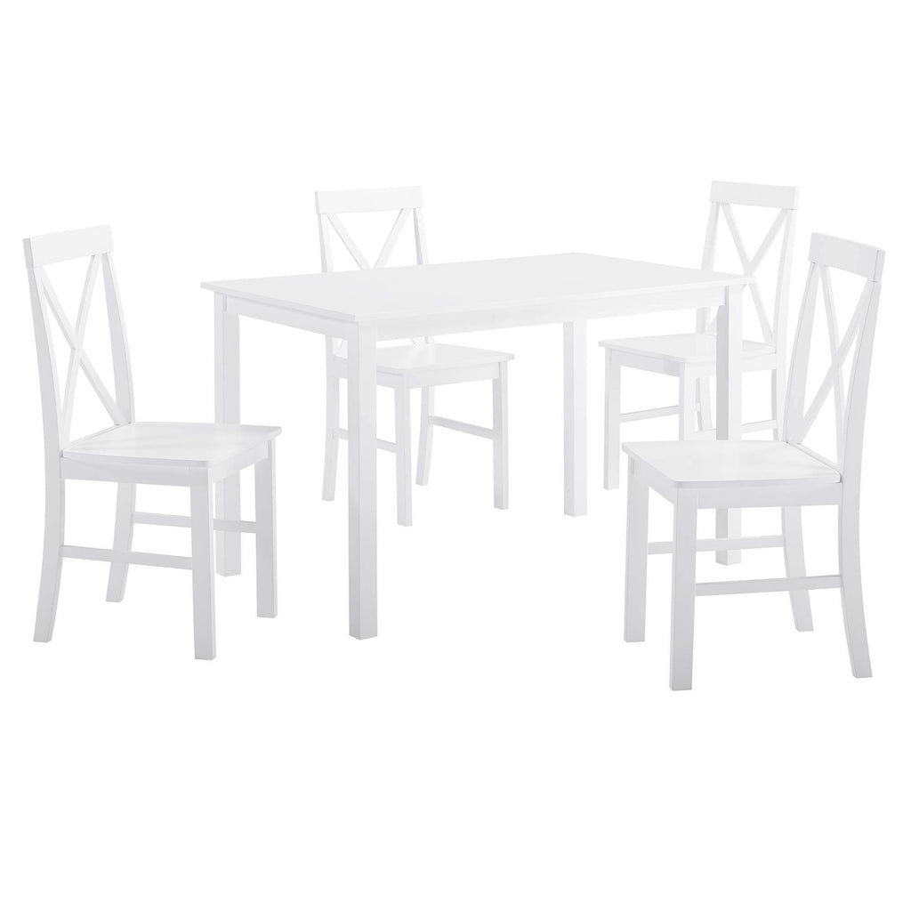 White Farmhouse Dining Set Q434