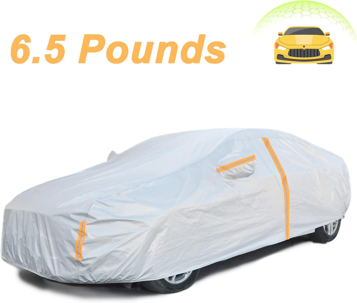 6 Layers Waterproof Cotton Car Cover with Zipper D14436