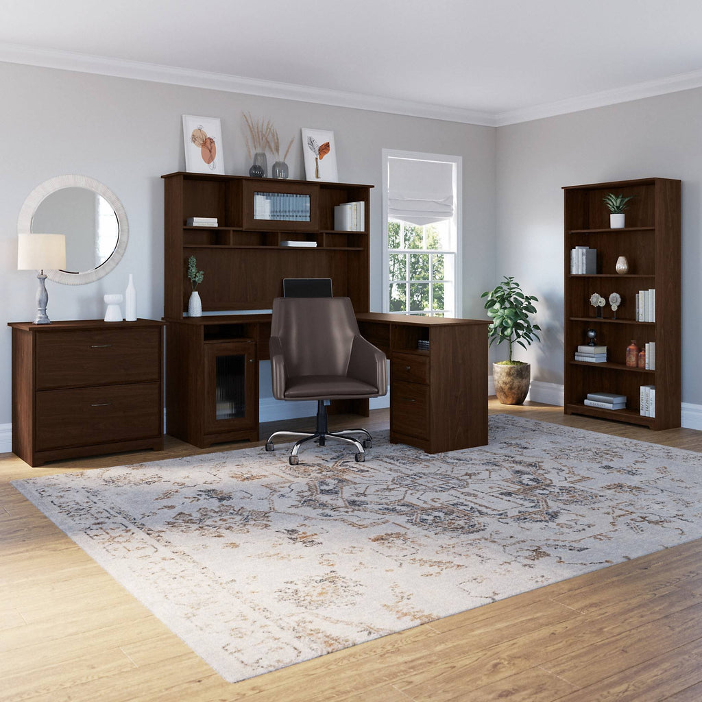 5 Shelf Bookcase in Modern Walnut T938