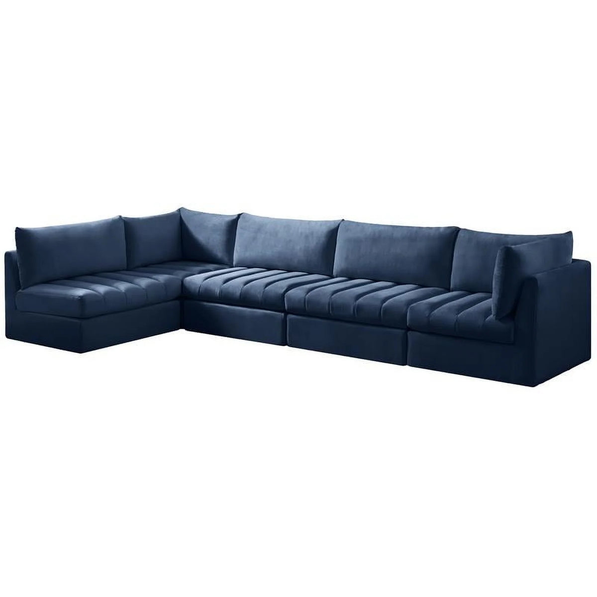Navy Velvet Modular Sectional J4052
