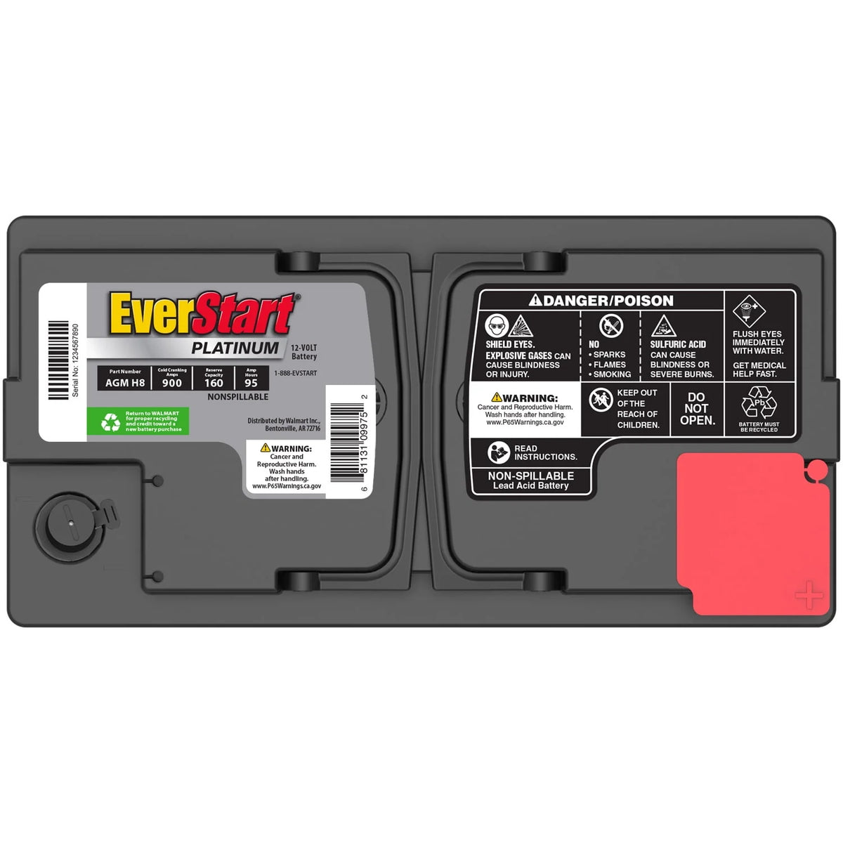 AGM Automotive Battery Group Size H8 12 Volt 850 CCA K918