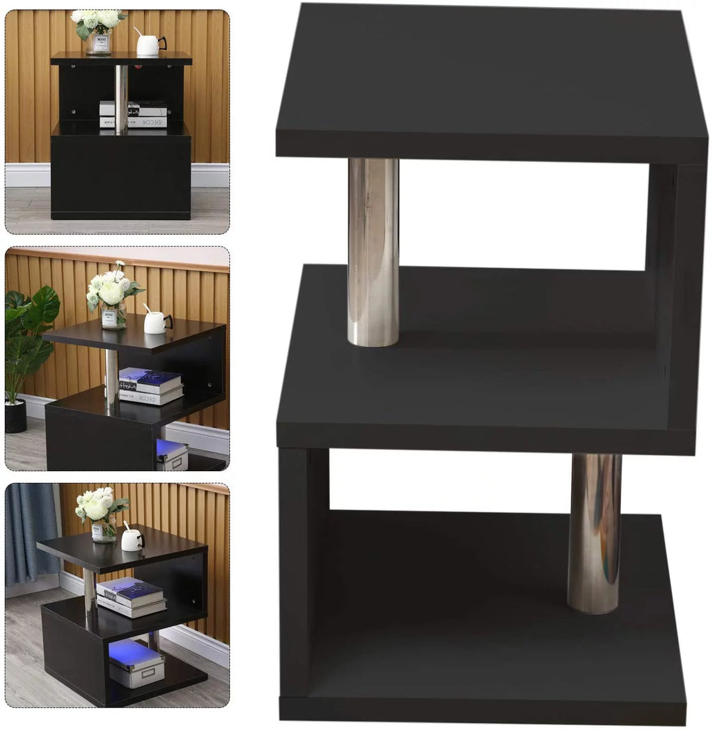 Black High Gloss Sofa Side End Table Z485