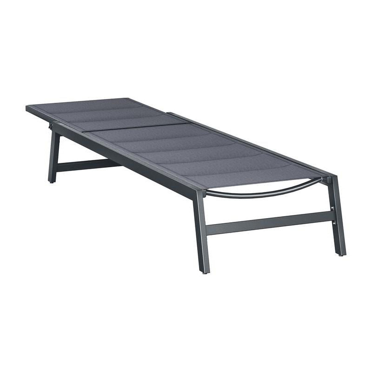 Gray Polyester Mesh Reclining Lounger U8110