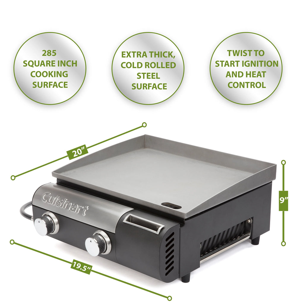 20,000 BTU Two Burner Portable Gas Griddle B36427