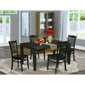 Black 5 Piece Rectangular Kitchen Table Set N1434