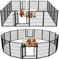Dog Playpen 32-Inch Height Pet Fence Gate with Doors L801131