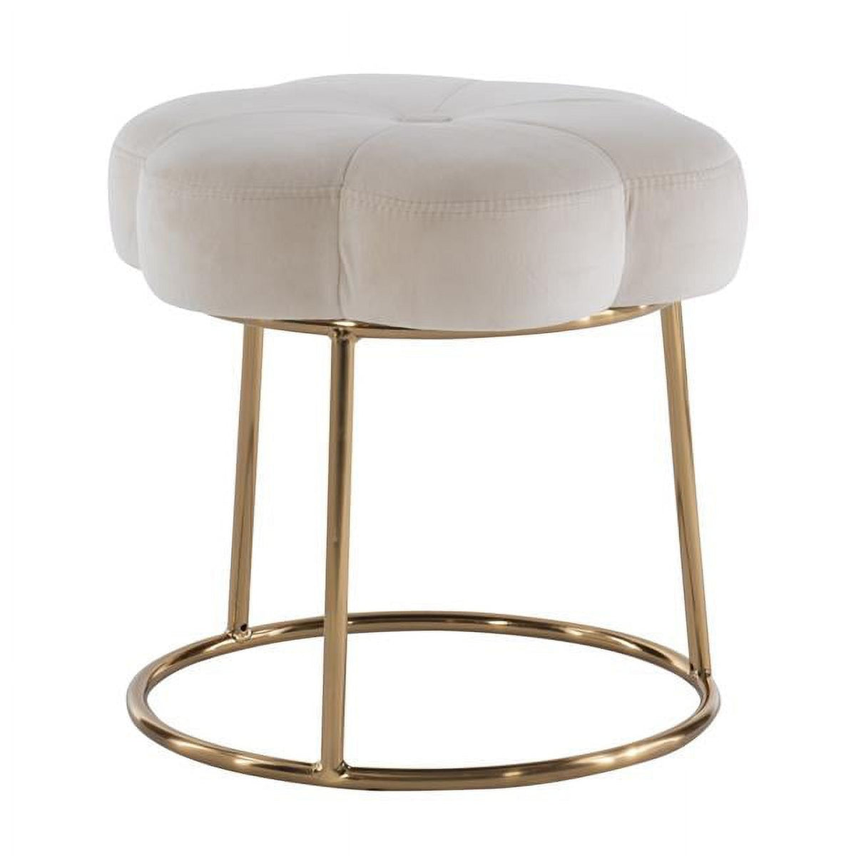 White Accent Vanity Stool Y32978