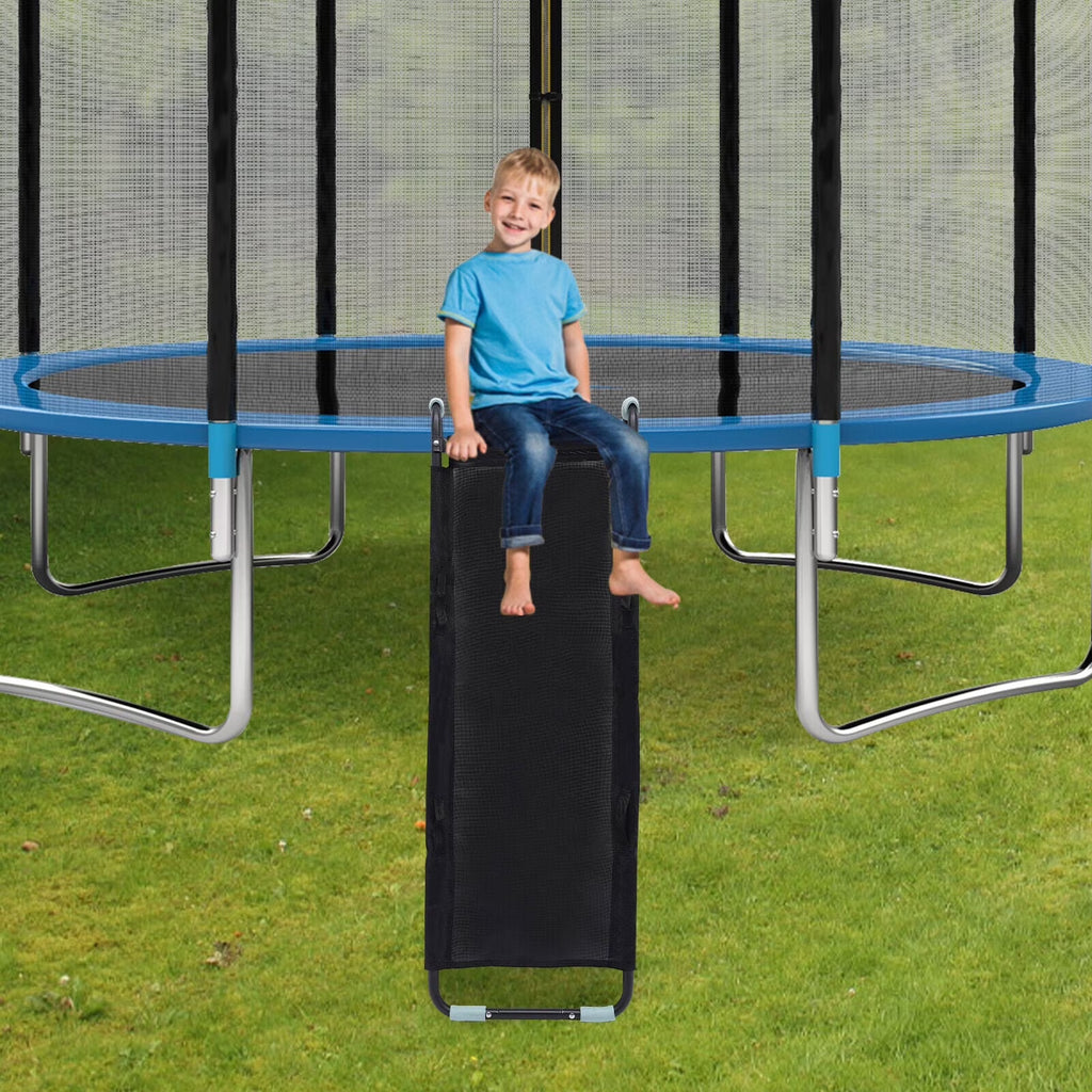 Trampoline Ladder with Slide & Rock Wall Climber Z692149