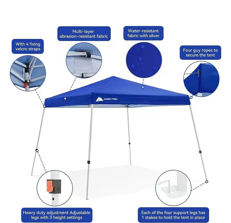 Blue 10 ft x 10 ft Outdoor Canopy O2464