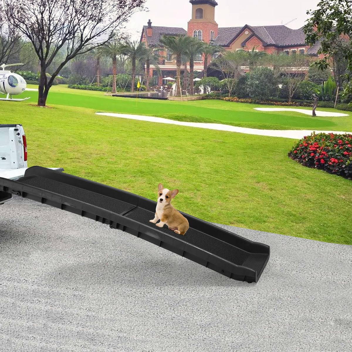 62x22 L Folding Pet Ramp Dog Ladder Portable Steps Stairs F46709