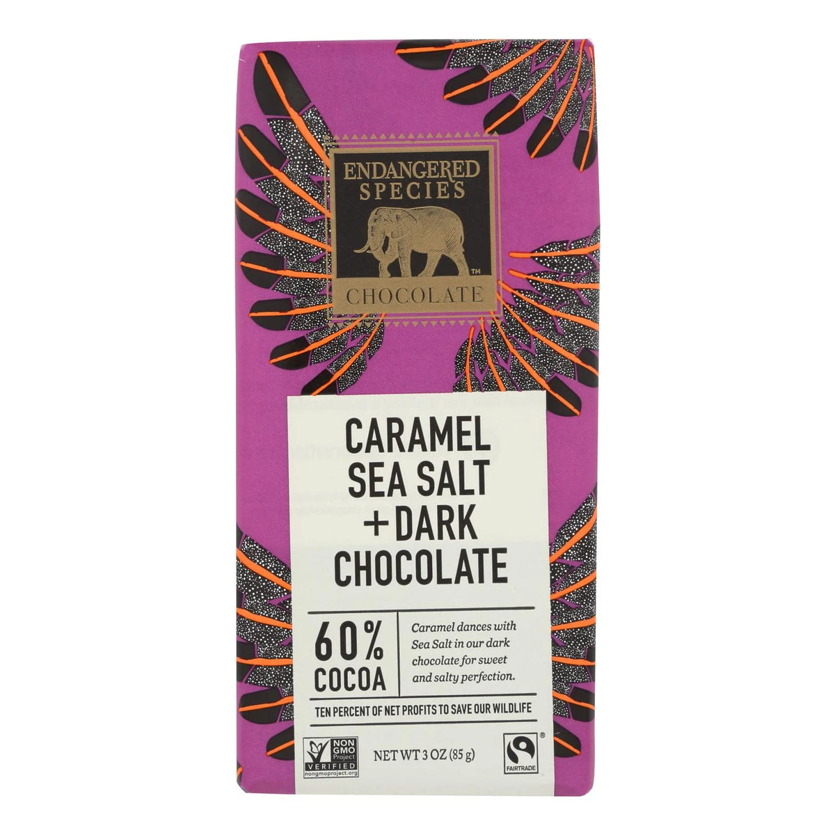 Dark Chocolate Caramel Sea Salt Chocolate Bar Case of 12 H1305