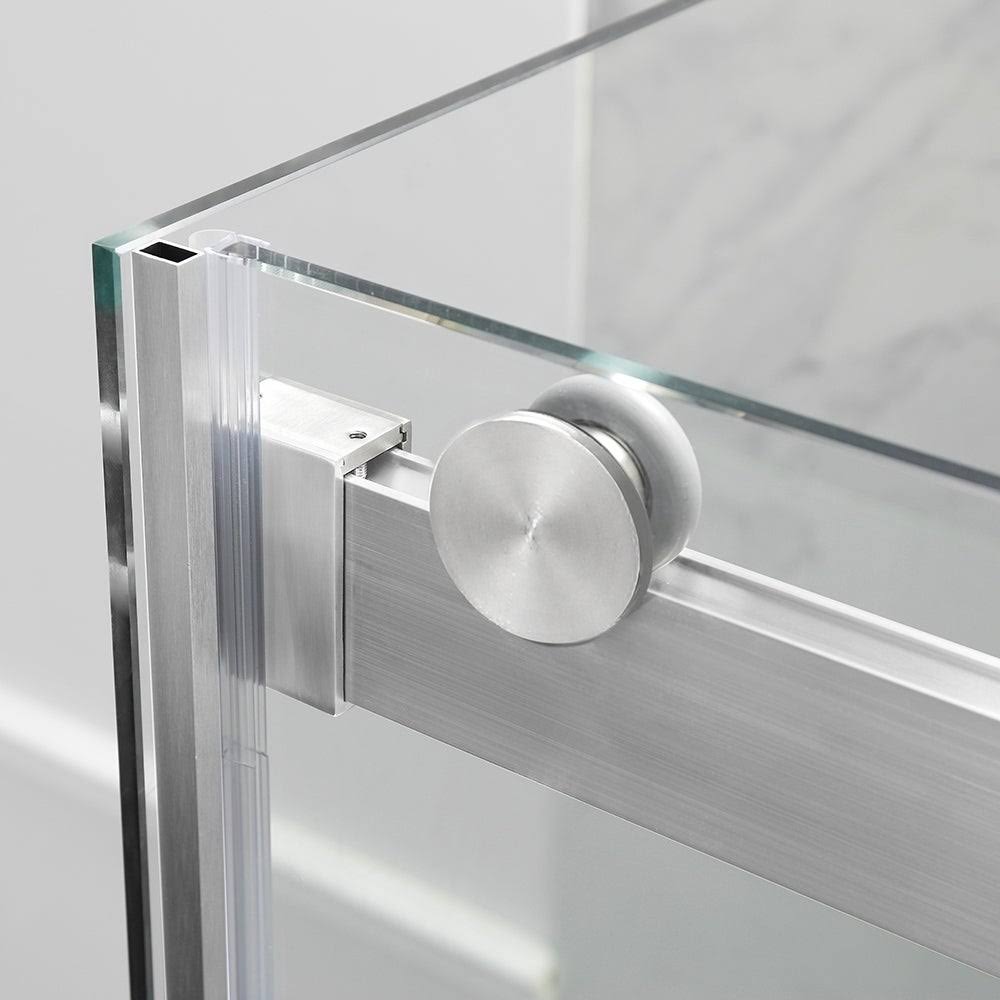 Frameless Sliding Shower Door with Side Panel S59158