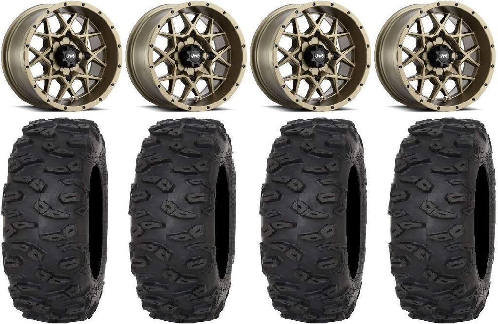 Bronze 14 Wheels 30 Tires 4x156 Bolt Pattern 12mmx1.25 Lug kit W10933