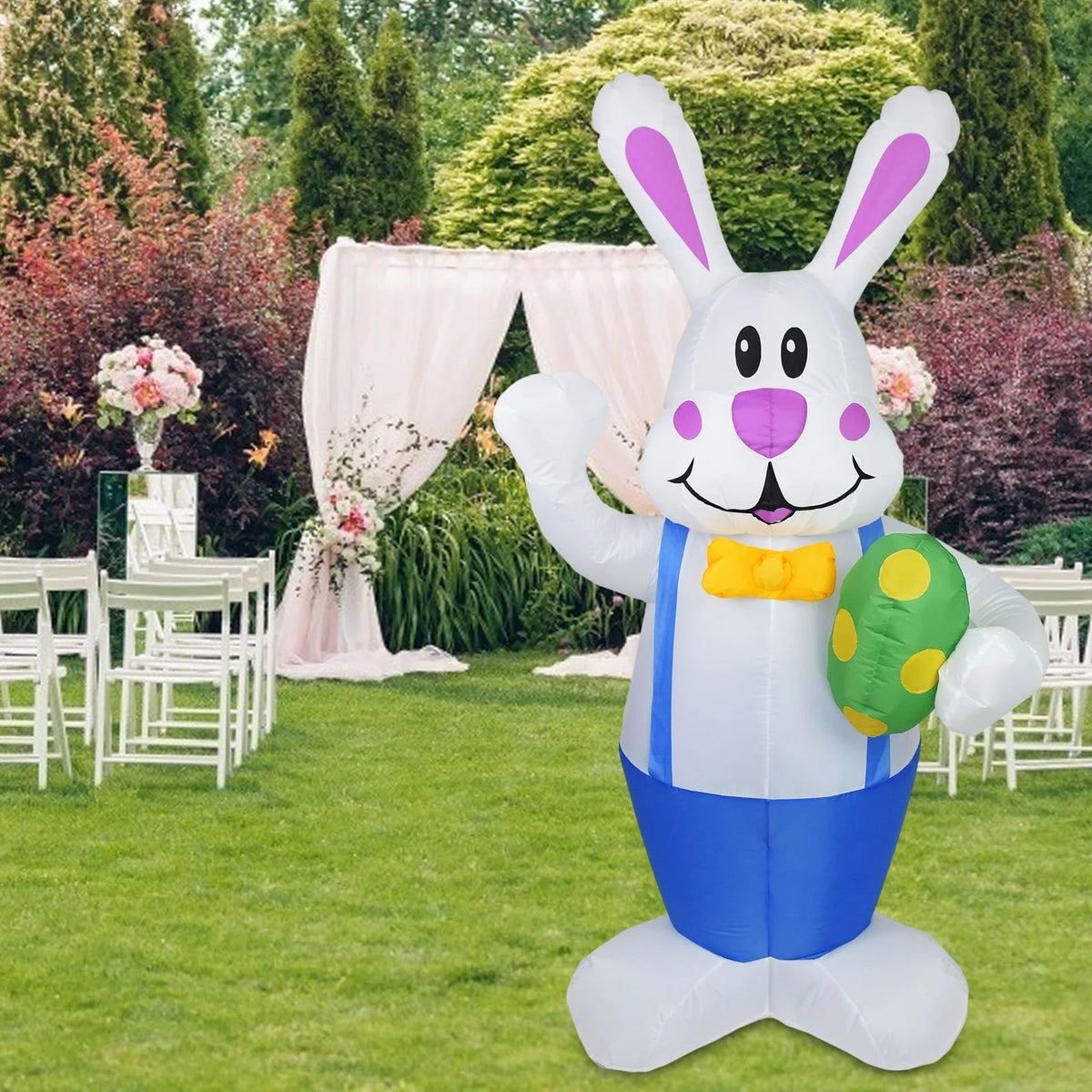 Inflatable Easter Bunny Outdoor Decoration With LED Light K8888