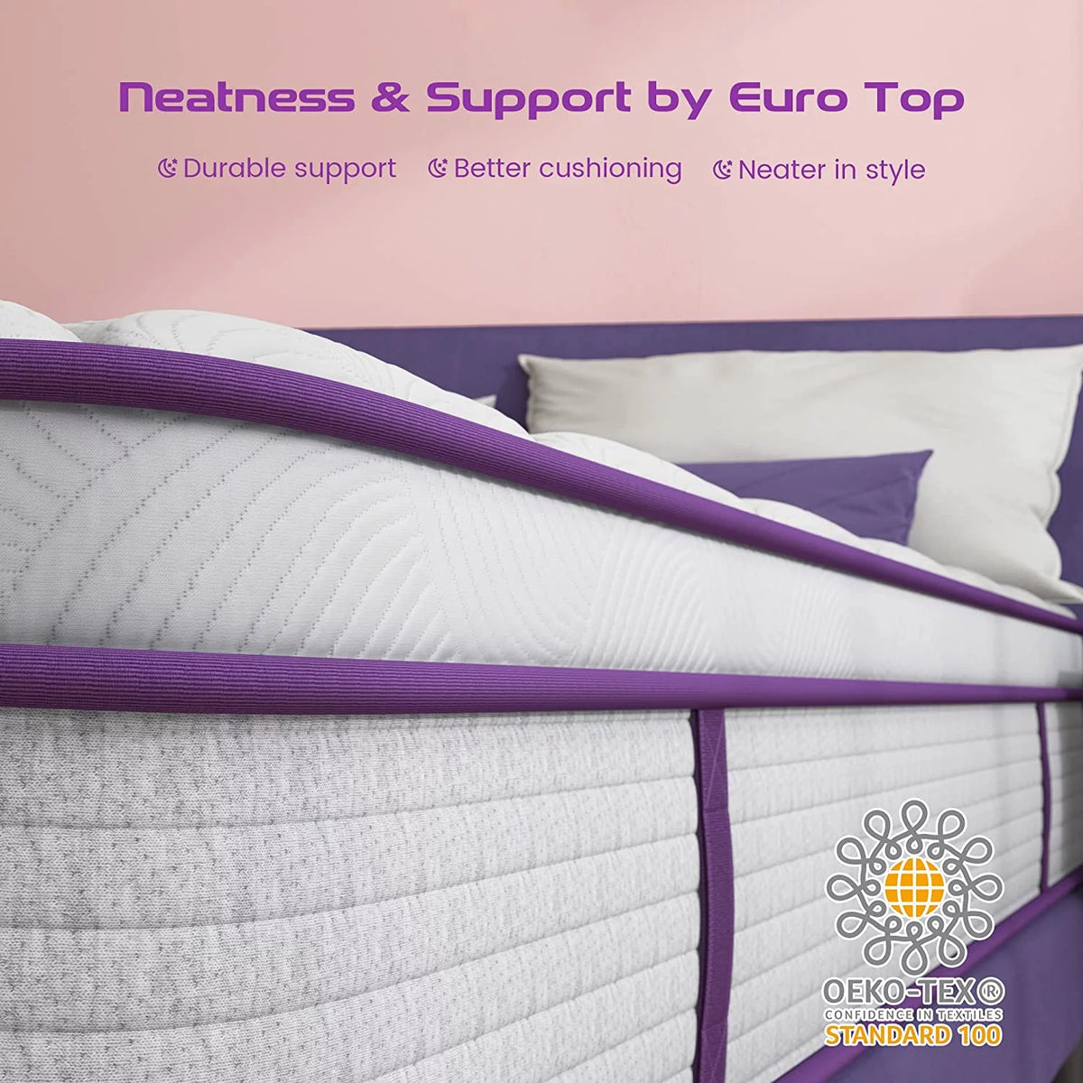 Queen Size 10 inch Memory Foam Hybrid Mattress L92764