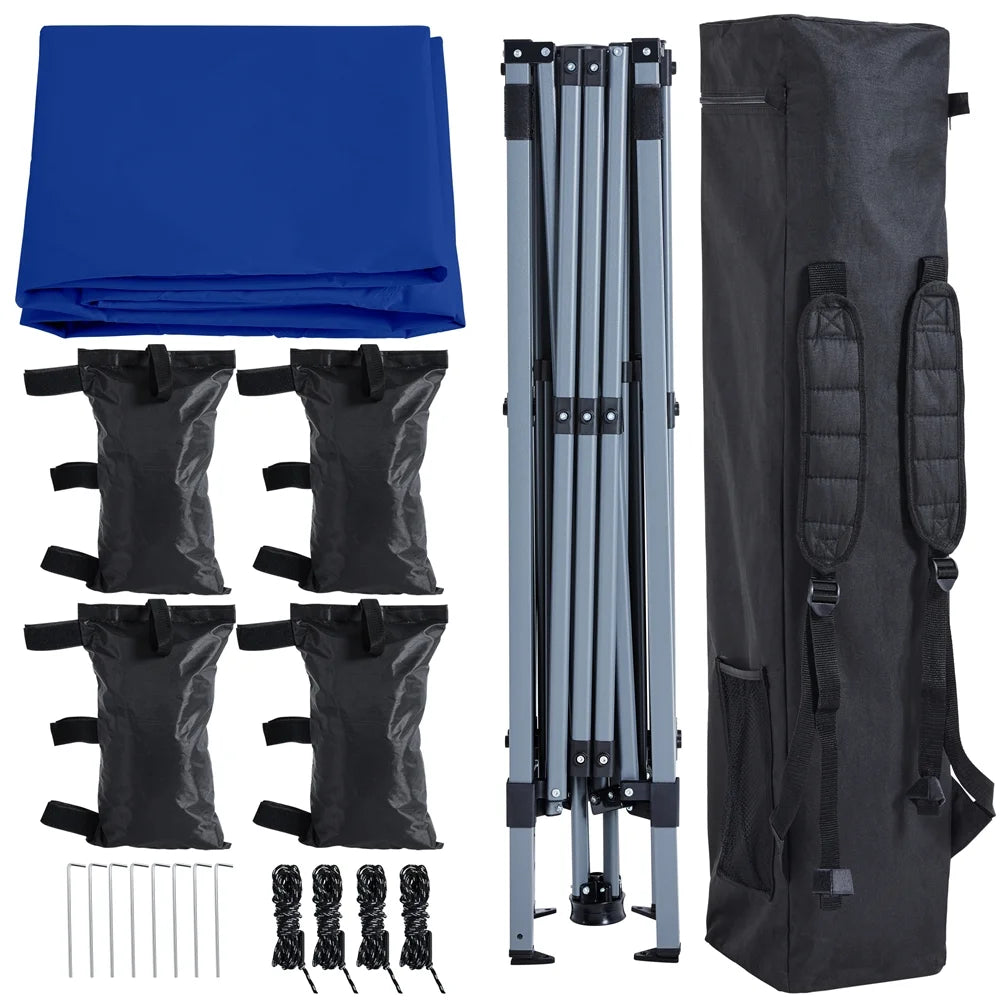 Blue Pop-Up Canopy with Backpack Bag D752317