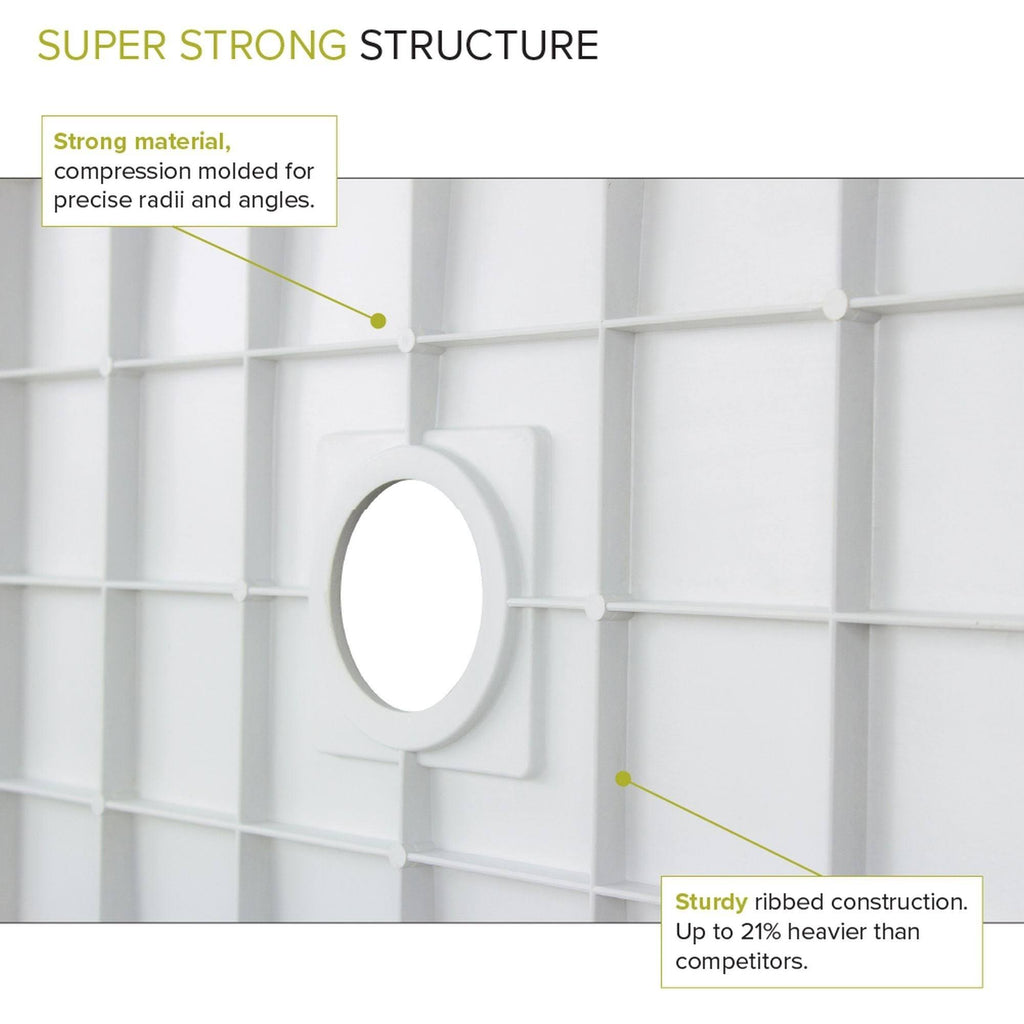 Cameo Single Threshold Shower Base with Center Drain G807