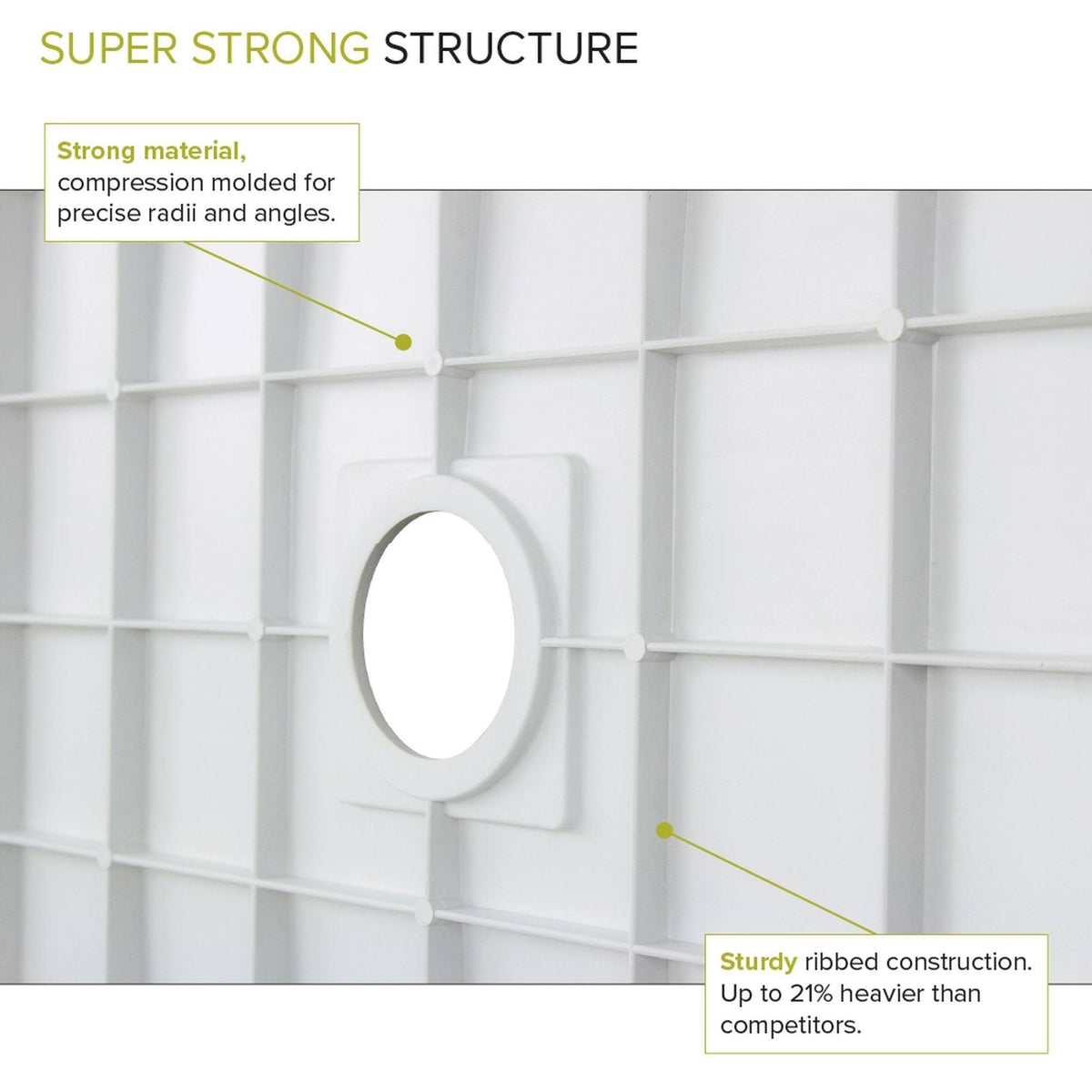Cameo Single Threshold Shower Base with Center Drain G807