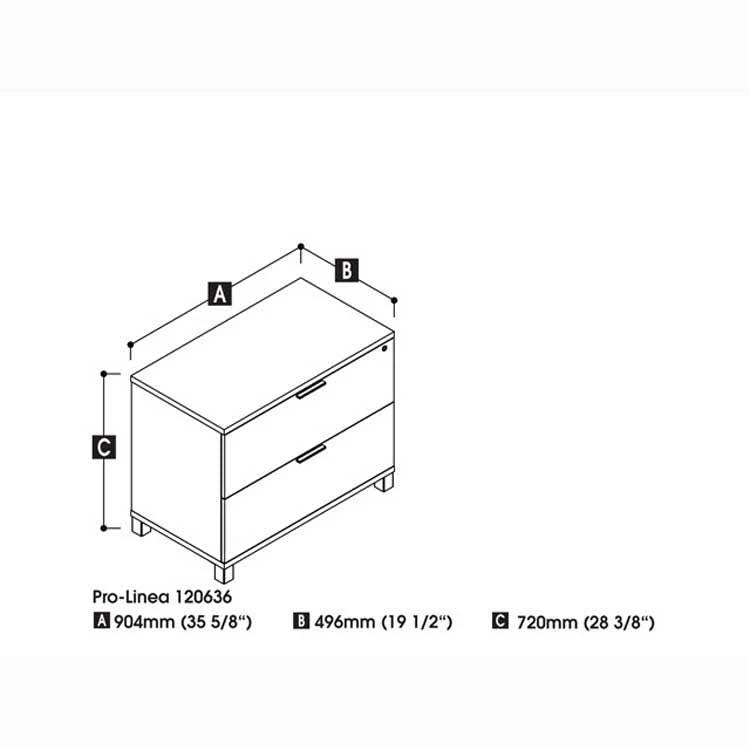 White Assembled Lateral File Y383