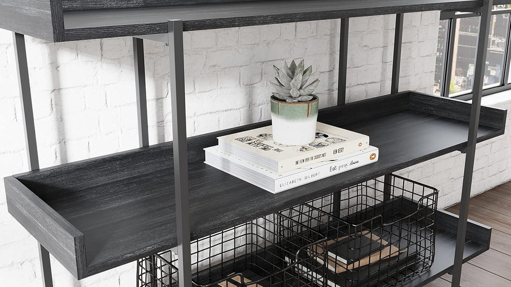 Black 3-Tier Bookcase V612