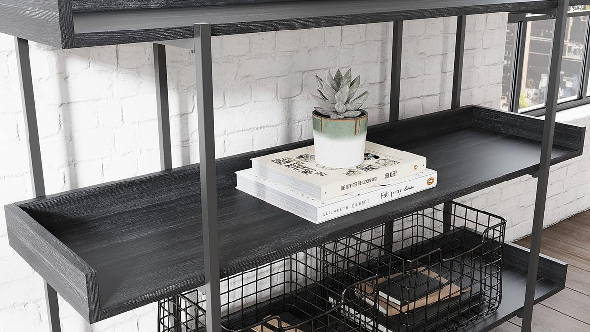 Black 3-Tier Bookcase V612